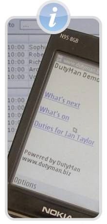 DutyMan mobile phone application